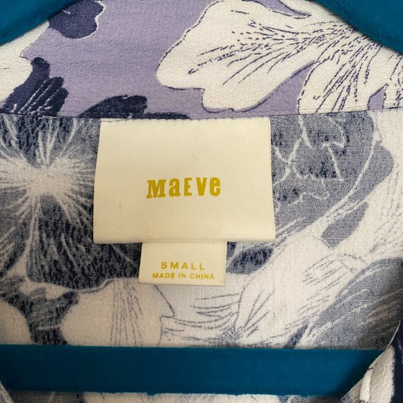 Maeve | Anthropologie | Hawaiian Floral Shirt Dress | Adjustable Waist | Small - Picture 5 of 11